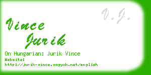 vince jurik business card